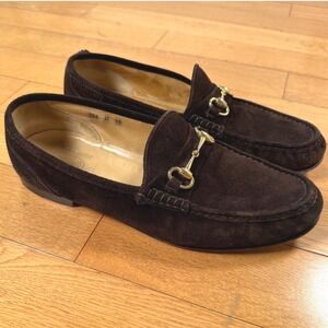 Church's Brown Suede Horsebit Loafer Slip On Shoes Size 12 Wide
